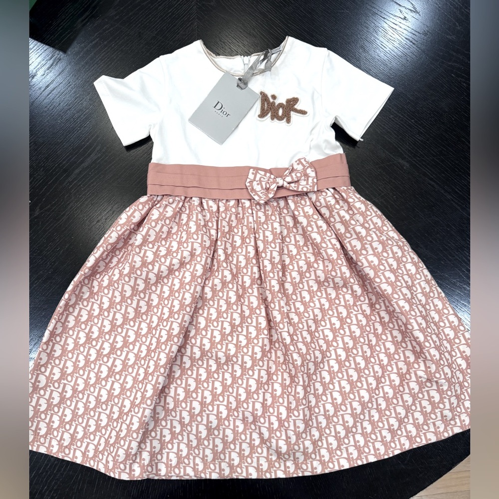 Dusty rose pink Logo Dress Not auth size 7/8 fits a 6/7 128cm high quality